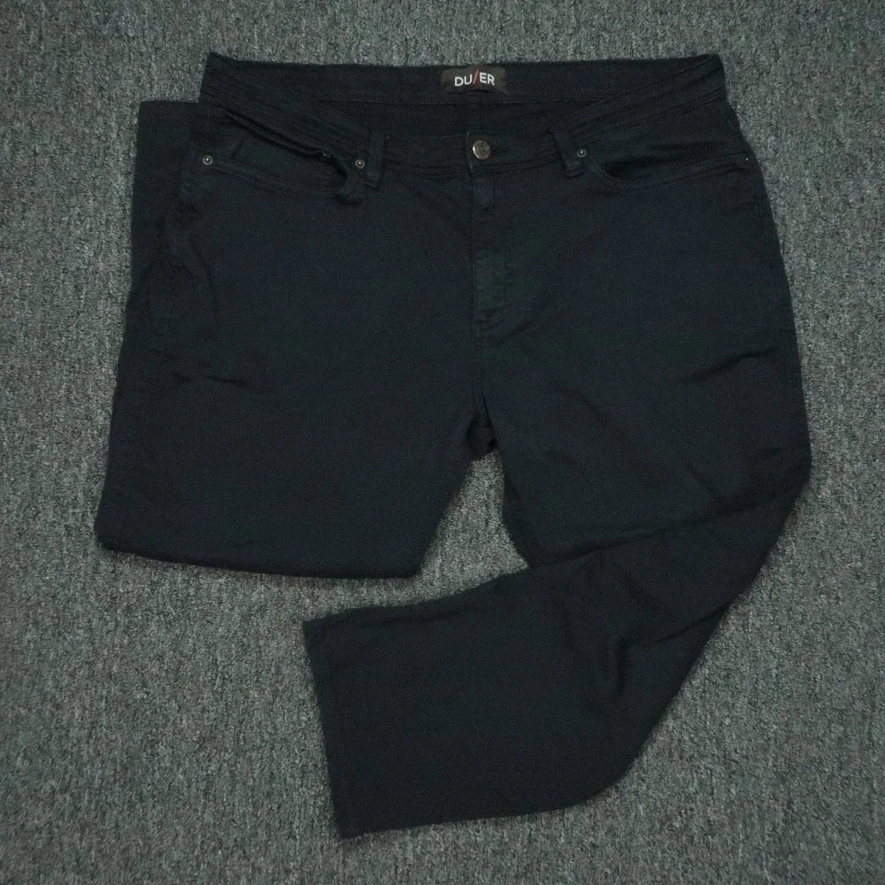 DUER Pants Mens 38x26 Blue N2X Relaxed Taper No Sweat Athletic Stretch